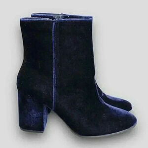 George ladies‎ Veronika ankle boots side zip NEW blue velour SIZE 10